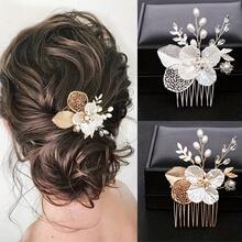 1 pieza Peine de cabello de acrílico elegante, accesorio de cabello para novia y boda, adecuado para todas las estaciones - color - Ver 2
