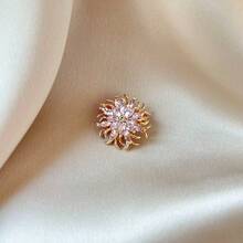 1pc Shiny Casual Zinc Alloy Flower Brooch, Suitable For Women To Wear Everyday In Spring, Summer, Autumn And Winter - Multicolor - View 4
