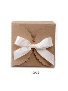 10个装简约方形手工折叠礼品盒，粉色糖果盒，彩色纸板糖果包装盒，适用于节日/派对，小型礼品包装盒，伴手礼 - 彩色 - 查看 14