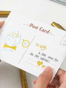 1pc Gold Metal Paint Pens For Diy Drawing On Black CardDoodlingCraftScrapbookingSign-Making, School Supplies, Office Supplies, Stationery Supplies, School Stuff, School Things Back To School - Multicolor - View 11