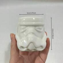 Star Wars And Stormtrooper 3D Mini Mug Set, 2 White Ceramic Coffee Cups, Valentine's Day Gift, New Year And Birthday Gift, Perfect Birthday Present (With Gift Box)