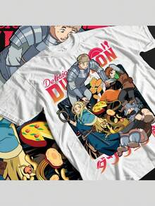 Anime Vintage Special Unisex T-Shirt , Laios Touden Dungeon Meshi T-Shirt Delicious Anime Lovers Shirt, Graphic Anime Tee, Manga - 白色 - 查看 2