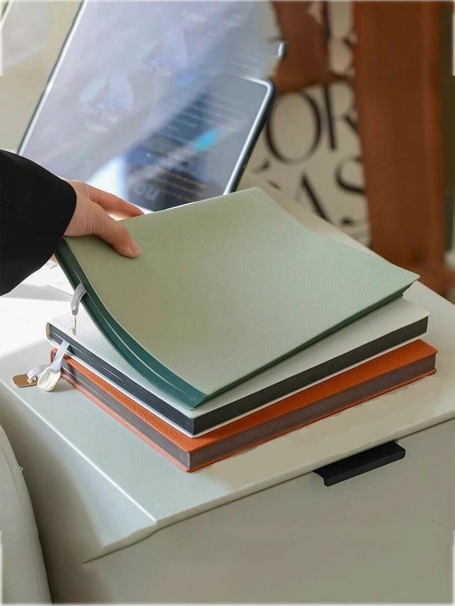 1 pieza Cuaderno de negocios A5 grueso - Diario de tapa dura - Apariencia de alta calidad, adecuado para tomar notas en reuniones de oficina - Multicolor - Ver 1