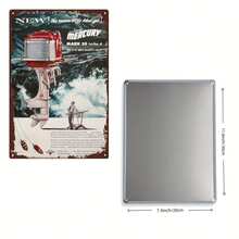2D Flat, 1 Piece Vintage MERCURY Marine Engine Metal Tin Sign - Vintage Wall Art Decoration 20x 30cm / 8x12inch , Durable Iron Metal Sign Suitable For Garage, Bar, Cafe, Garden, Office - Unique Men's Holiday Gift, 2D Flat - 混合 - 查看 8