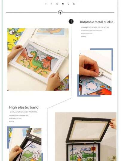 1pc Hollow Photo Frame. Available In Multiple Sizes, High Capacity, Suitable For Displaying Paintings, Certificates, Awards, Photos, Posters, Magazines, Etc. An Ideal Choice For Schools, Studios, Studies, Bedrooms, Offices, And More. Also A Great Gift For Back-To-School Season, Thanksgiving, Teacher's Day, Mother's Day, And Father's Day.