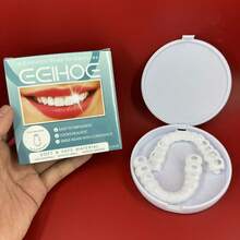 一套便携式牙齿装饰品，包括可拆卸牙贴面、临时上下假牙，适合所有缺牙的朋友，也可作为宴会/派对期间的临时牙齿配件，是送给父母/情人节的完美礼物。 - 白色 - 查看 7