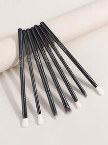 RANCAI 7pcs Eye Makeup Brush Set, Professional Eye Makeup Brush Kit, Made Of Synthetic Hair, Suitable For Eyebrows, Eyelashes, Eyeliner, Includes Spiral Brush And Blending Brush. - Multicolor - View 1