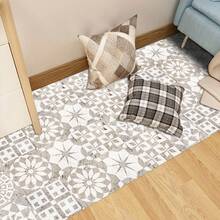 OUTANA 10 قطعة/20 قطعة بلاط أرضيات ذاتي اللصق من البي في سي بنمط الرخام، مقاوم للماء ومقاوم للرطوبة، سهل التنظيف، مانع للانزلاق، بلاط أرضيات فينيل لديكور المنزل، مناسب للحمام والمطبخ والمدفأة وغرفة المعيشة والمكتب وبيت الحيوانات الأليفة والسلالم وغرفة النوم - متعدد الألوان - مشاهدة 7