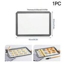 1/2pcs Set Silicone Baking Mat, Non-Stick Reusable Pastry Sheet For Macarons And Pastries, Baking Accessories