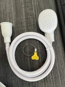 1pc High Pressure Handheld Faucet Sprayer Head With Hose, Adjustable Water Flow Quick Connect Shower Head, Suitable For Bathroom, Kitchen, Pet Washing, Vegetable Rinsing, Plant Watering, Car Washing, Practical Housewarming, Mother's Day, St. Patrick's Day, Easter Gift - White - View 13