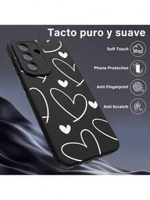 Funda para Samsung Galaxy A36, Ultra Delgado Flexible Negro Suave TPU Silicona Carcasa con Moda Aesthetic Dibujos Corazón Blanco Simple, Antigolpes Anti-arañazos Protectora,38082556 - Rosado Sandía - Ver 5