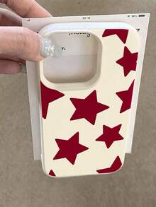 Funda para teléfono con patrón de estrellas compatible con  17,  16 Pro Max,  15 Pro Max,  13 y  12 Brinda protección contra golpes y caídas Una excelente opción para familiares, amigos, seres queridos, novios, novias y regalos de Año Nuevo - Blanco - Ver 5