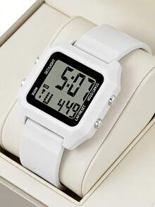 New Fashionable Multifunctional Square Electronic Watch, Sports Watch, Life Alarm Clock, Digital Display Watch, Wristband - one-size - View 3