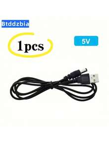 5V/9V/12V USB升压转换器适配器线（带直流插头） - USB升压电源转换器，适用于移动电源、路由器、风扇、音箱和其他设备，USB转换线（5.5mm*2.1mm接口）