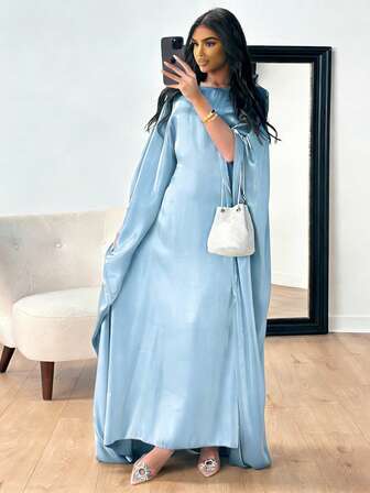 Women's Elegant Fashion Party Batwing Sleeve Arabic Robe Robe