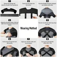 Adjustable Double Shoulder Compression Support Strap Sports Shoulder And Back Protection Belt Breathable And Warm Suitable For Home Use And Sports Double Support