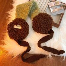 1pc Casual Thick Warm Ear Muffs With Tie, Contrast Color Ear Cover For Outdoor Cycling, Wind-Proof Ear Warmer - Multicolor - View 6