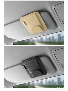 Practical New Car Sun Visor Storage Clip, Thin Multi-Card Slot Sturdy Backclip, PU Leather, Car Interior Organization, Essential Car Storage Organizer For Car Owners