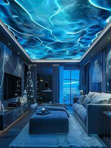 1pc Water Glow Projection Light, LED Starry Sky Ripple Projection Light, USB-Powered Galaxy Decorative Light, Ocean Night Light With Remote Control Ideal For Party Decor, Home Decor, Room Decor, Bedroom Decor, Wedding Decor, Birthday Decor, And Interior Decor - Water Projection Lamp - View 8