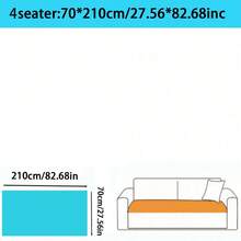 1pc Thick Flannel Solid Color Sofa Cushion, Style Pet-Friendly Anti-Dirty Anti-Slip Sofa Cover, Autumn/Winter Anti-Scratch Sofa Protector Suitable For L-Shaped Combination Sofa And 1/2/3/4 Seat Sofa (Sold Individually) - Black - View 19