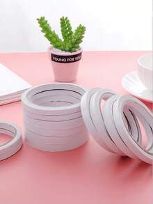 2pcs Double-Sided Adhesive Tape, High Viscosity Thin Handmade Tape, Spring Festival Couplet Two-Sided Strong Foam Transparent No Trace Adhesive Tape, Wall Mounted, Student & Kids Stationery, Ultra-Thin Double-Sided Tape - White - View 3