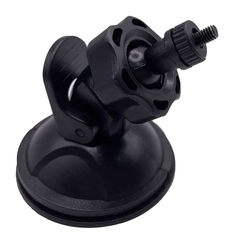 Suction Cup Mount With Universal 4mm/0.16" 360° Rotatable Ball Head, Interchangeable Accessories, Compatible With Dash Cam, DVR Camera, Car GPS - A - View 1