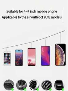 新款车载手机支架，可爱横竖两用出风口安装式车载导航支架