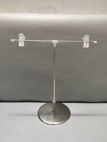 可调节T型背景架，最高可延伸至95厘米，带夹子，适用于视频工作室 - 本色 - 查看 10