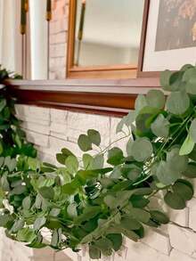 12pcs Eucalyptus Wreath, Artificial Green Plant Wreath, Fake Eucalyptus Leaf Garland, Suitable For Bedroom Wall Decor, Wedding Party Room Decoration, Can Be Used For Bedroom, Wall Decor, Birthday, Wedding, Wreath Decoration, Valentine's Day, Graduation Gift And Other Occasions. - Multicolor - View 6