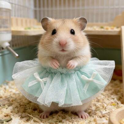 1件兔子连衣裙兔女郎服装 | 日常穿着涤纶裙，适合小型猫、狗、幼犬、龙猫、豚鼠 | 派对拍照的理想之选