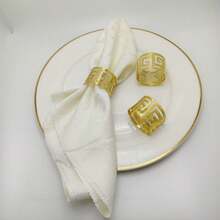 6pcs/12pcs Creative Napkin Rings, Decorative Napkin Holders For Hotel, Wedding, Restaurant, Dining Table Decor - Multicolor - View 2