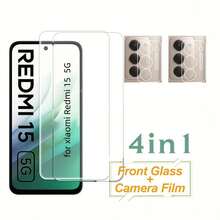 4pcs Screen Protector Set For Redmi Note 14 Pro 5G/Note 14 Pro 4G/Note 14 Pro+/Note 13 Pro+/Redmi 14C/15/15C/A5/ Note 14 4G/ Note 14 5G/Note 15 5G/Note 15 Pro 5G/Note 15 Pro+ 5G, Includes Screen Protector, Lens Protector, Device Protection, Fashionable Design, Perfect Fit, Glass, High-Quality Protective Film, Smartphone Screen Protector, Tempered Glass Protector, Phone Accessories, Phone Care Kit, Slim Design, Smartphone Protective Film - Clear - View 20