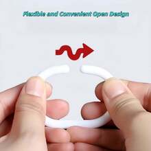 C-Shaped Curtain Hooks PP Resin Easy Installation Quiet & Smooth For Shower & Window Curtains - Multicolor - View 5