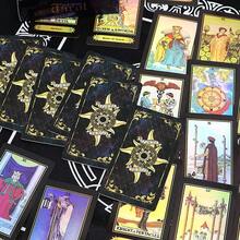 经典塔罗牌、怀特国王塔罗牌和A.E.怀特塔罗牌，卡牌套装包含指南和卡套，78张全息经典塔罗牌，可用于占卜游戏、游戏礼品、卡牌游戏派对桌游、情侣和朋友互动小游戏、派对用品 - King Waite - 查看 9