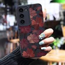 Handyhülle: alle blühen zusammen Geeignet für Galaxy S24 Ultra/S23+/S22/S21 Serien Handyhüllen, stoßdämpfend, rutschfest, leicht, neues Modetrend-Design, hochwertige schützende weiche Hülle - Schwarz - Übersicht 5