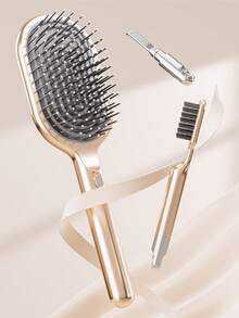 高端出口钢针气垫梳，蓬松高顶梳，专为长发设计的按摩气囊气垫梳 - 彩色 - 查看 4