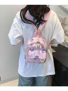 Mochila Sanrio Kuromi e Hello Kitty - Adequada para estudantes do ensino fundamental, médio, high school e faculdade, mochila infantil espaçosa, ideal para escola, viagens e uso diário. Design de desenho animado fofo, detalhes requintados, material durável, alças de ombro reforçadas, design de múltiplos bolsos, pode armazenar livros, artigos de papelaria e itens essenciais, confortável para carregar por muito tempo, um presente ideal para fãs de todas as idades da Sanrio. - Multicolorido - Visão 11