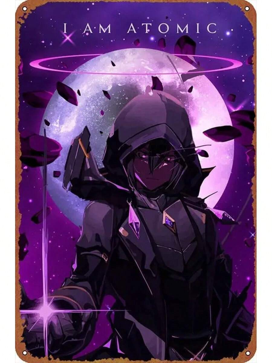 2026The Eminence In Shadow Cid Anime Posters Vintage Tin Sign Unique Metal Wall Decor For Home, Bar, Diner, Pub,  ,Fun Kitchen Decor - 彩色 - 查看 1