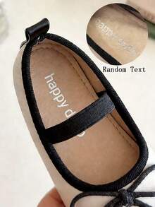 1 Pair Bow Accent Colorblock Elegant Flat Shoes, Suitable For Casual Outings, All Seasons - Beige - View 8