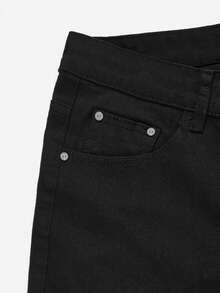 3-Pack Men's Casual Solid Color Summer Versatile Denim Shorts - Đen + Xanh lá cây + Màu kaki - Xem 11