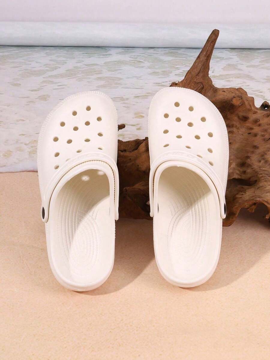 Men's Minimalist Thick Sole Hollow Sandals - White - View 1