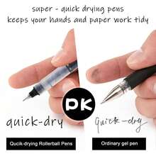 Straight Liquid Rollerball Pen Quick-Drying Black Pen Student Pen Gel Pen Stationery Large Capacity 0.5mm Brush Question Pen Wholesale - Multicolor - View 3
