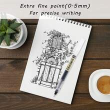 Straight Liquid Rollerball Pen Quick-Drying Black Pen Student Pen Gel Pen Stationery Large Capacity 0.5mm Brush Question Pen Wholesale - Multicolor - View 5