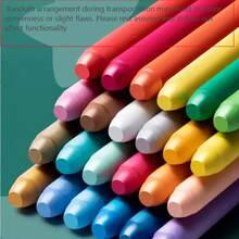 12/24支装彩色无尘水溶性粉笔，可擦粉笔，黑板刷套装，适用于学校教师。运输过程中随机排列可能导致轻微不平整或瑕疵，请放心，不影响使用。 - 彩色 - 查看 9