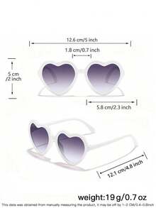 1Set 3PCS Boy's And Girl's 4-8Y Sweet And Cute Heart Frame And Casual Basic Rectangular Polycarbonate Frame Fashion Glasses For Everyday Outfit Pairings With Glasses Box - Multicolor - View 8