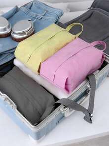 1 pieza Bolsa portátil para pañales de bebé, bolsa de almacenamiento de pañales, bolsa organizadora de pañales conveniente para pañales/toallitas, ropa de bebé, pañales, almacenamiento de toallitas - Multicolor - Ver 3