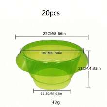10/20个装防蜗牛和昆虫花盆盖 - 圆形植物保护盖，适用于花园、草坪护理和害虫防治 - 綠色 - 查看 2