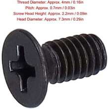 50 Piezas M4 Tornillo Avellanado Pieza de Conexión de Tornillo Cruzado Plano para Mantenimiento de Reparación(M4x8), Tornillo,38072324 - Púrpura polvoriento - Ver 2