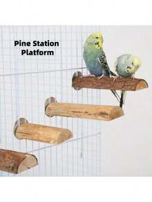 Parrot Toy Pet Supplies Bird Cage Branch Toy Swing Natural Wood Perch Stand For Bird Training And Entertainment - Multicolor - View 2