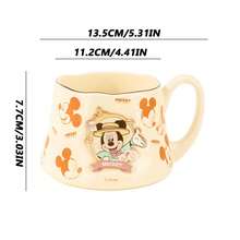 Disney Official Mickey Mouse Emblem Ceramic Coffee Mug, Cute Cartoon Embossed Household Water Cup - Multicolor - View 8